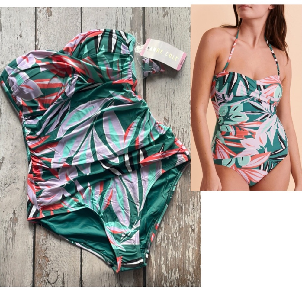 Anne Cole Bandeau One-piece Swimsuit - Sz S